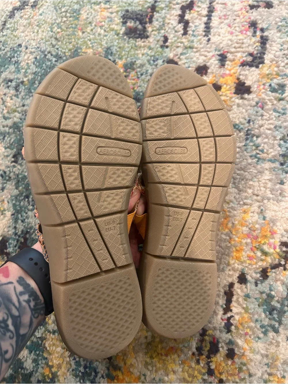 Aerosoles Wip Away multicolor Snake-Print Slide Sandals - 9